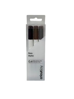 New Cricut Joy 0.4mm Pen Set Black Brown Gray 3-Pack For Joy Cutting Machines